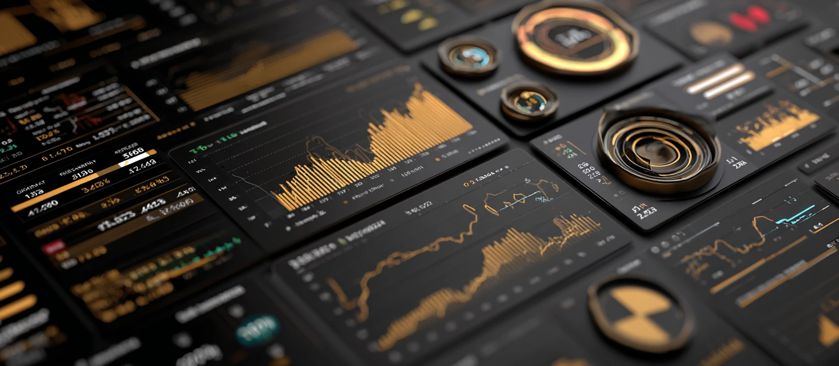 Abstract business dashboard concept surfacing cost-saving opportunities.